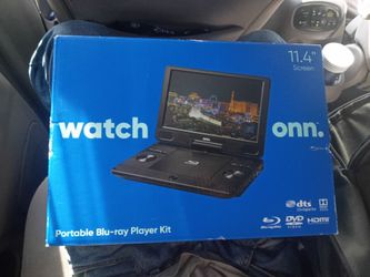 Portable Blu-Ray Disc /DVD Player Kit 11.4" "WATCH ONN." (BRAND NEW)($20)
