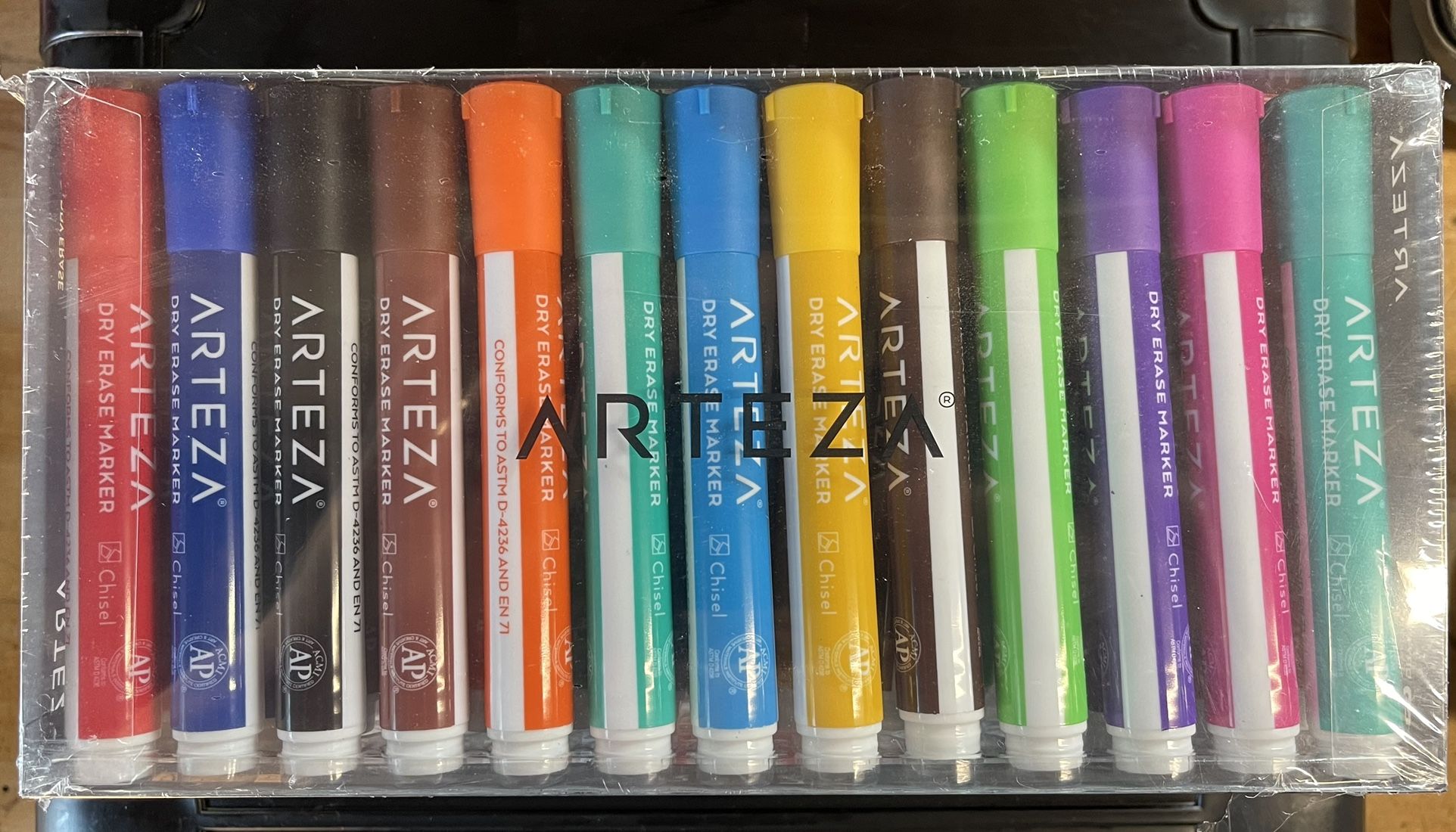 ARTEZA 12 Colors / Low-Odor Ink / Chisel Tip- 52 Dry Erase Markers PREMIUM