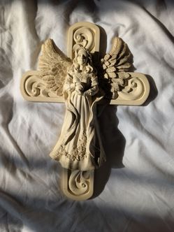 Girl Angel Sparkle Divinity Angel Star Sculpture Cross Figurine
