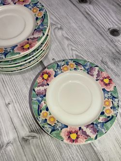 Sango Island flower Joan Luntz dessert plates set of 8