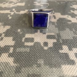 Blue Sapphire Mens Ring
