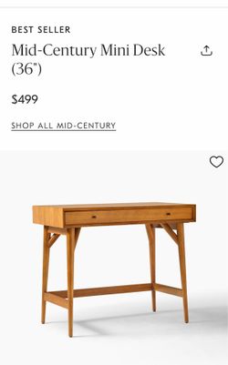 West elm mid century modern desk
