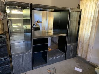 Vintage Black Gray Entertainment Center Free