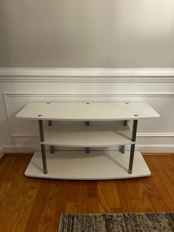 3-Tier White TV Stand For Sale!