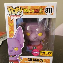 Dragon Ball Super Champa #811 Flocked Funko Pop Hot Topic Exclusive