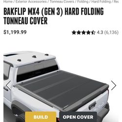 2024 Tacoma Toyota Tunnel Cover Real Truck Brand Tapa