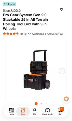 Rigid pro gear system rolling wheels Tool Box