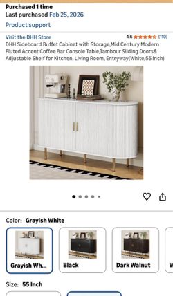 Sidebar / Buffet/ Storage Cabinet (New In box)