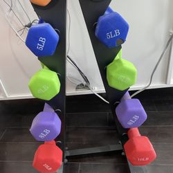 Dumbbell Weight Set With Rack