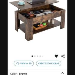 Brown Coffee Table Lift Top