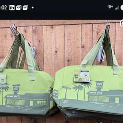 Lg Trader Joe's Olive Insulated Tote 