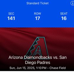 Dbacks Ticket For Sale 