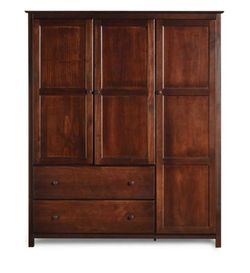 Cherry Wood Finish Bedroom Wardrobe