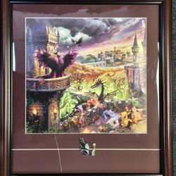 Thomas Kinkade Maleficent Framed Art 
