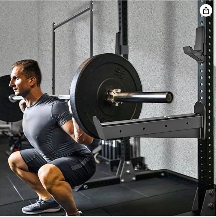 Safety Spotter Arms and J-Hooks for 3" x 3" Power Racks - Heavy Duty Barbell Holders