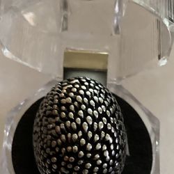 DOTTED ROUND SIGNET RING woman ring size 8