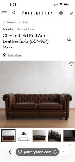 Pottery Barn Leather Sofa