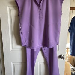 Fig Scrubs Lilac & Pink  M(top) & M/P (pants) 