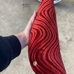 16” Red Velvet Velour Banana Seat