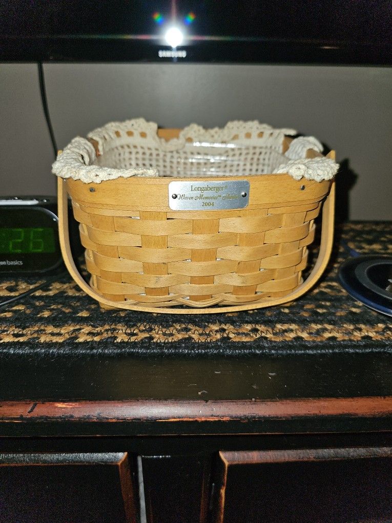 Longaberger Basket With Liner