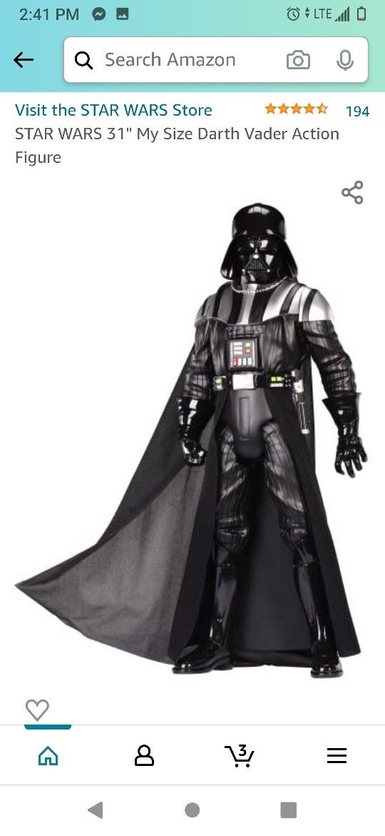 31" Darth Vader Action Figure