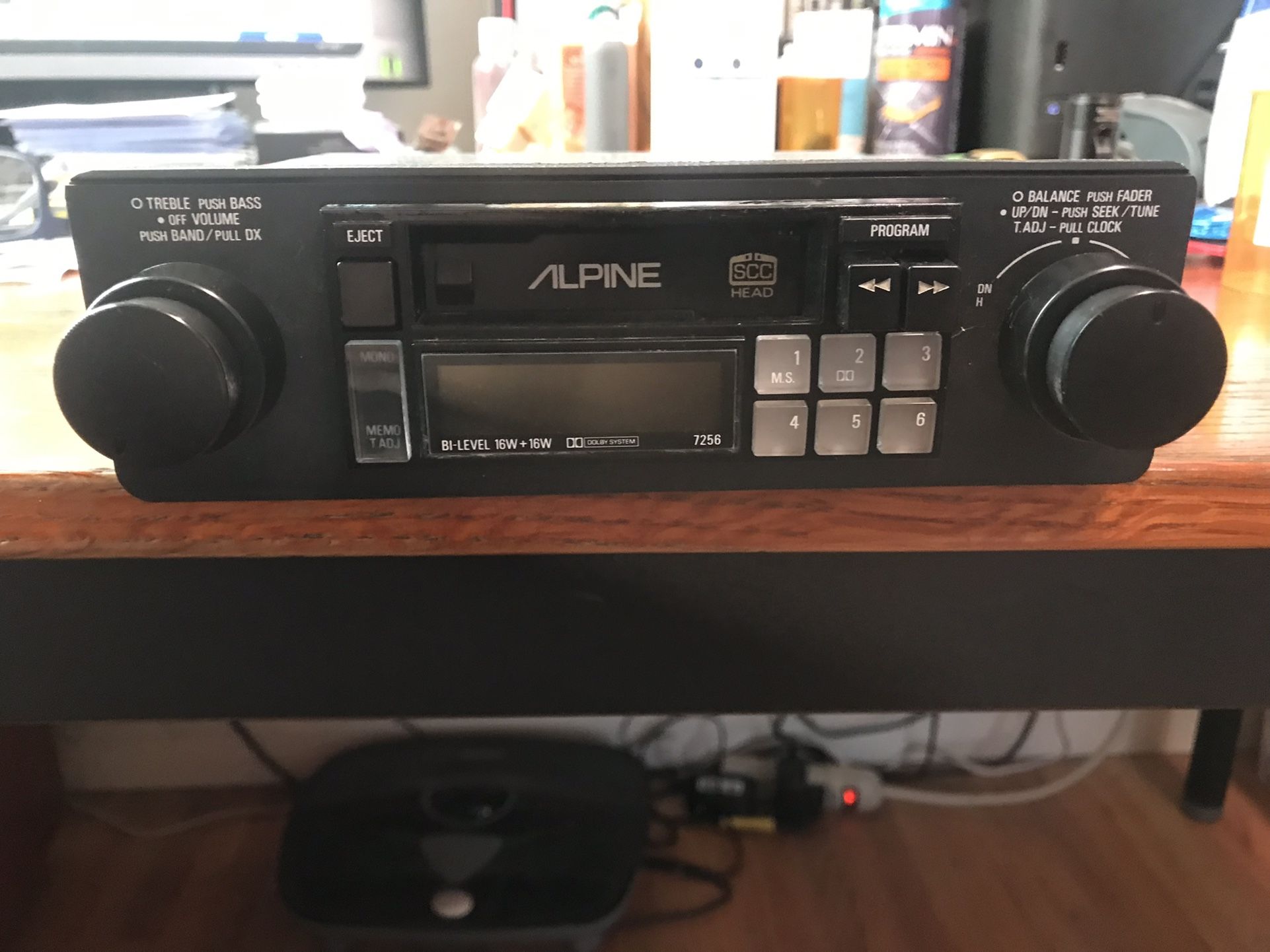 Alpine 7256 Shaft Style Cassette With Aux Input