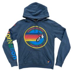 Aviator Nation Venice CA Surf Pullover Hoodie Size Medium Made In USA