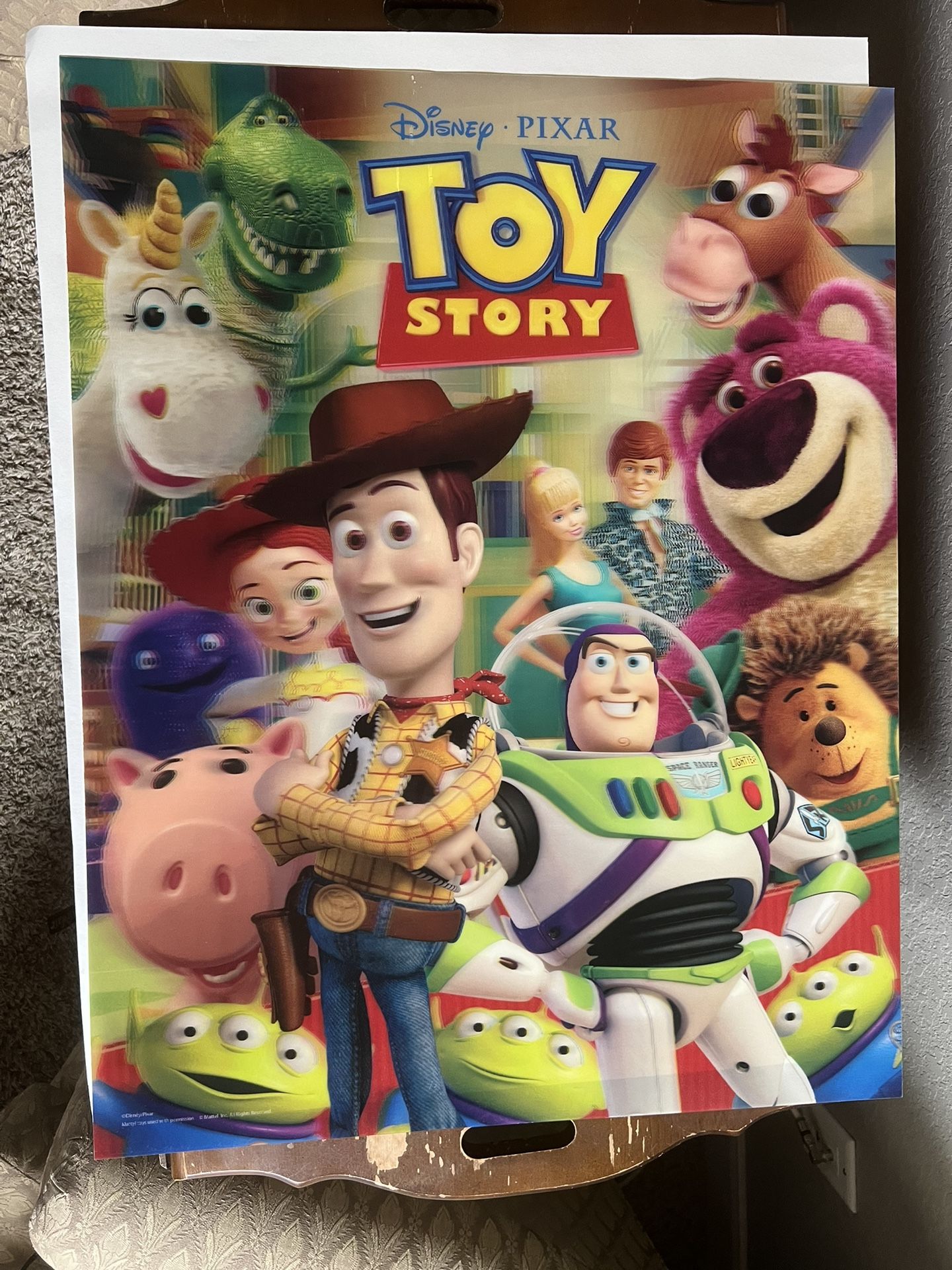 Rare Disney Toy Story 3 Lenticular 3D department store Promo Poster 