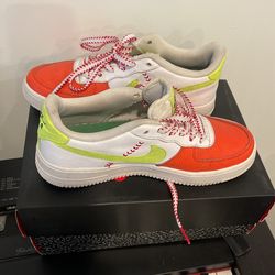 Air Force 1 LV8 SPRB GS 'White Volt Orange'
