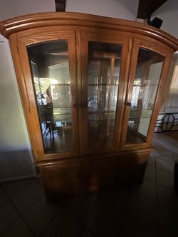 Free oak china cabinet