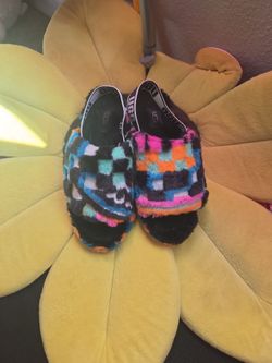 Uggs slipper sandals checkered multi-color