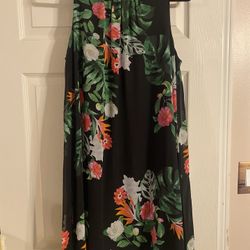 Vince Camuto Black Floral Dress
