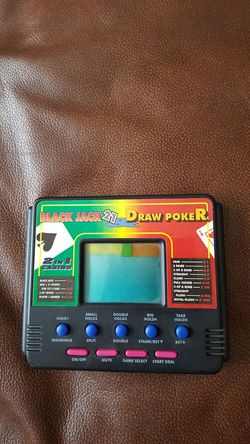 Black Jack 21 Draw Poker Hand Held Game
