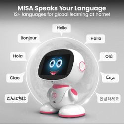 Misa 2 Playful Learning STEM Programmable Robot, Voice-Activated AI Tutor, Autonomous, Educational Games, Smart AI Skills, Multilingual Translation