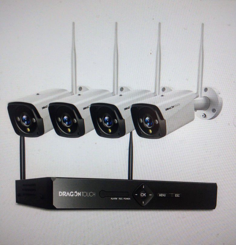 New Wireless Security Camera System 4 Piece
