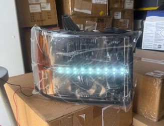07-13 GMC Sierra Smoke LED Strip Headlights