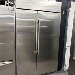Monogram 48” Stainless Steel Side By Side Built In Refrigerator 