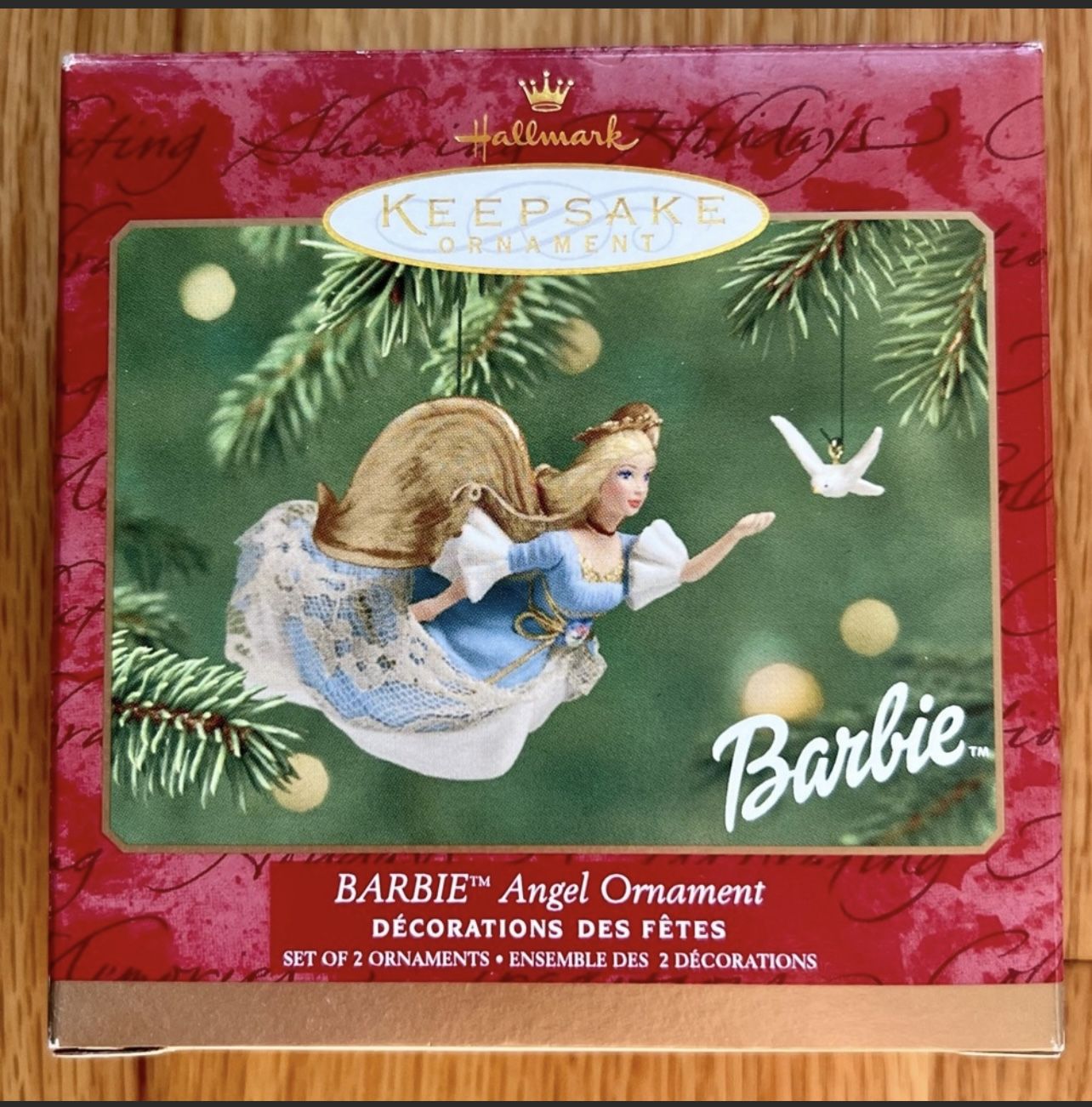 Hallmark Keepsake Ornament Barbie Angel Ornament (2001) Set of 2 ornaments