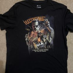 Frankenstein horror movie men’s black graphic tshirt xl xxl