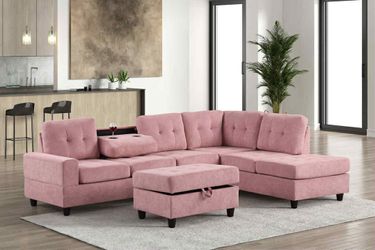 New Sectional + Ottoman Set