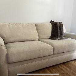 Off White West Elm Two Seater Couch W Pull Out Bed