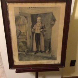 Rare 1800s W.D. Sadler Framed Print 23x18.5in