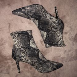 Snake Print Sock Booties