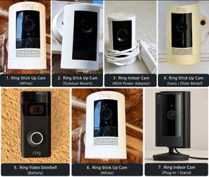Ring Security Camera Lot of 7 & 6 Batteries