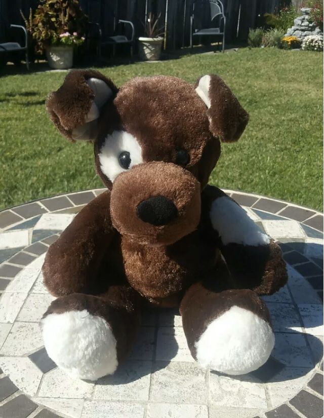 Build-A-Bear 14” Dark Brown Puppy Plush "Fudge" Stuffed Animal