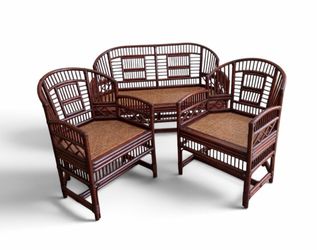 Vintage Pavilion Bamboo Settee and chairs