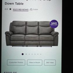 Leather grey recliner
