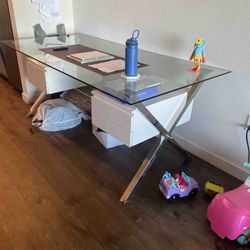 Modway - ABEYANCE OFFICE DESK | Glass Desk - EEI -1182