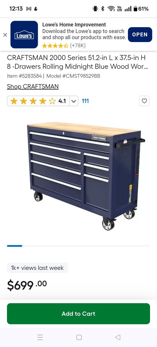 Craftsman Tool Box , tool chest