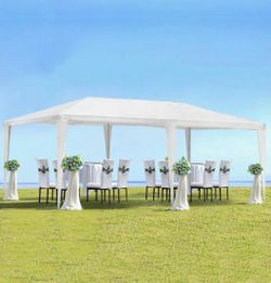10'X20' Party Tent, Outdoor Wedding Canopy Tent Without Sidewalls, Waterproof Heavy Duty Gazebo Shelter for Parties BBQ Events Garden Backyard Patio, 